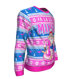 Santa & Flamingo Ugly Christmas Sweatshirt
