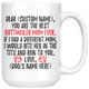Personalized Best Rottweiler Dog Mom Coffee Mug (15 oz)