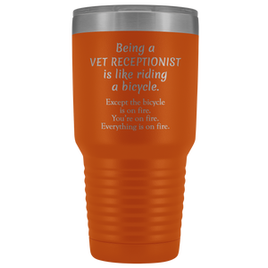 Vet Receptionist Tumbler Funny Gift, Vet Office Worker, Veterinary Medicine Tumbler, Veterinary Assistant Present, Vet Nurse Tumbler (30 oz)