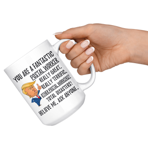 Funny Fantastic Postal Worker Coffee Mug, Trump Gifts, Best Postal Worker Birthday Gift, Postal Worker Christmas Graduation Gift