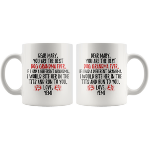 Personalized Dog Yemi Grandma Mary Coffee Mug (11 oz)
