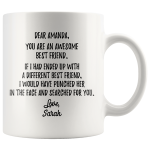 Personalized Best Friend Coffee Mug - Her Amanda Sarah (11 oz)