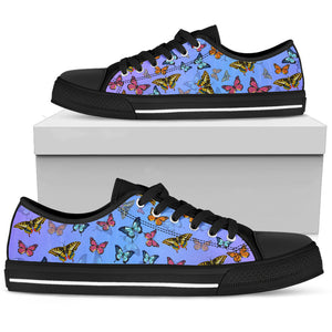 Colorful Butterflies Low Top Shoes - Freedom Look