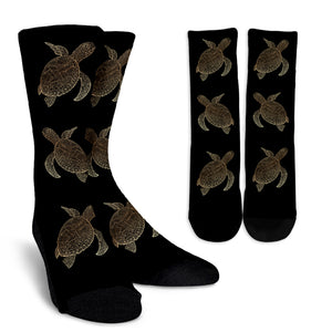 Golden Turtle Crew Socks - Freedom Look