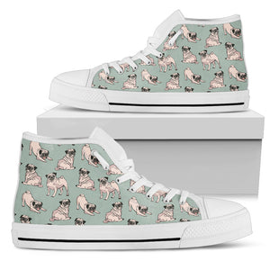 Pug Dog - Women's High Top Shoes