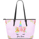 Unicorn Large Leather Tote With Custom Name