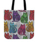 Paisley Cat Cotton Tote Bag