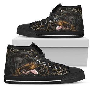 Rottweiler Dog - High Top Men's Shoes