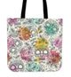 Pastel Sugar Skull Cloth Cotton Tote Bag