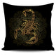 Golden Scorpion Pillow Cover - Freedom Look