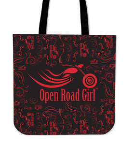 RED Open Road Girl Cloth Cotton Tote Bag