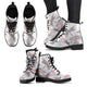 Flower White Dragonfly Handcrafted Women's Vegan-Friendly Leather Boots