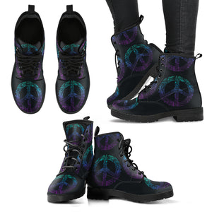 Purple Peace Handcrafted Women's Boots Vegan-Friendly Leather Booties