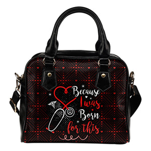 Nurse Nursing Tools Heart Black Handbag Cross Body Zipper Bag Purse Gift