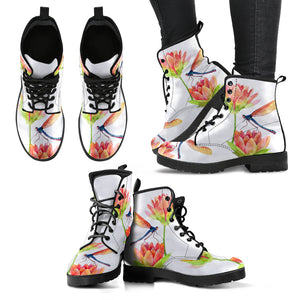 Spring Lotus Dragonfly Women's Vegan-Friendly Leather Boots