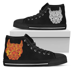 Pitbull Women's Black High Top Canvas Shoes