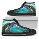 Canvas Bass Fish Shoes Women's High Top Shoes