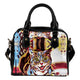 Brown Blue Cat Shoulder Handbag Christmas Birthday Gift