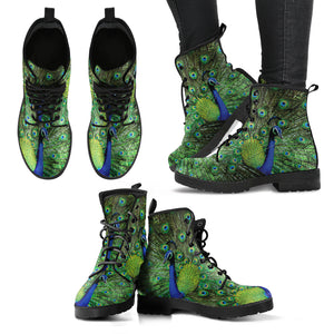 Peacock Green Handcrafted Women's Vegan-Friendly Leather Boots