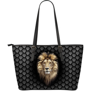 Lion Large Leather Tote Bag