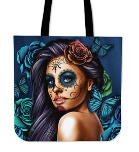 Tote Bag Calavera Turquoise - Christmas Birthday Gift
