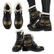Personalized Dragonfly Circle Faux Fur Leather Boots