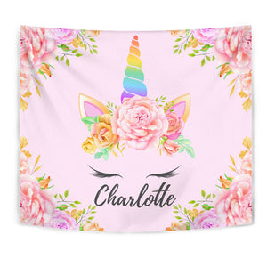Charlotte - Personalized Unicorn Tapestry