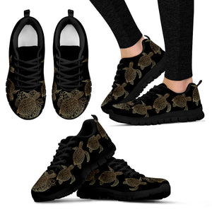 Golden Sea Turtles Sneakers - Freedom Look