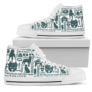 Rottweiler - Women's High Top Canvas Shoes