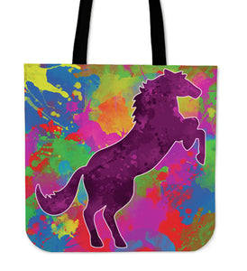 Colored Horse Cloth Cotton Tote Bag