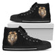 Lion Men's And Women's High Top Shoes