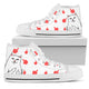 Funny Cat - Women's High Top White Shoes