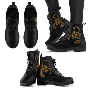 Scorpio Zodiac (Scorpion) Leather Boots