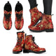 Gold Red Butterfly Handcrafted Women's Vegan-Friendly Leather Boots