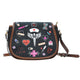 Nurse Nursing Black Saddle Cross Body Zipper Bag Purse Gift
