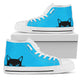 Cat Blue Women's High Top Shoes
