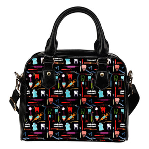 Dental Hygienist Tools Pattern Shoulder Handbag