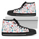 Dental Hygienist Dental Tools - Men's High Top Black Shoes