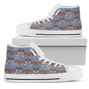 Boxer Dog Pattern - Women's High Top Shoes