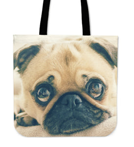 Pug Dog Puppy Cotton Tote Bag
