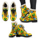 Sunflowers & Butterflies Faux Fur Leather Boots