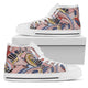 Funky Patterns in Pinks - Women's High Top Shoes (White)