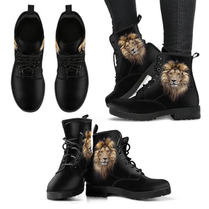 Lion Head Men's And Women's Leather Boots