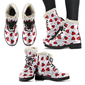Ladybugs Love Women's Faux Fur Leather Boots