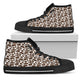 Brown Cow Print - Men's High Top Shoes