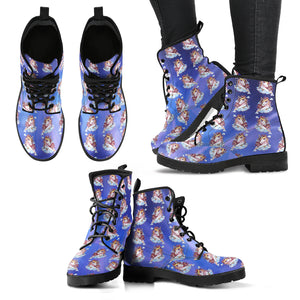 Unicorn Dream Land Faux Womens Booties Vegan-Friendly Leather Woman Boots