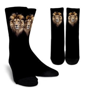 Realistic Lion Crew Socks