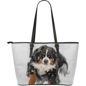 Bernese Mountain Dog Large Leather Bag Christmas Birthday Gift
