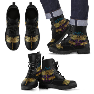 Dragonfly Circle Leather Boots - Freedom Look