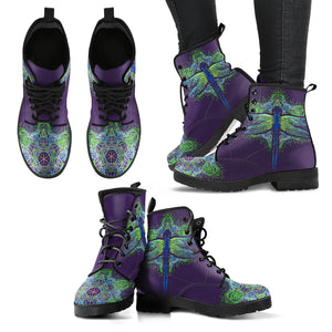 Green Dragonfly Handcrafted Women's Vegan-Friendly Leather Boots